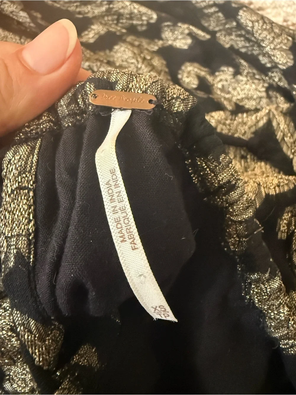✨free people black and gold backless Maxi Dress✨ - Picture 3 of 5